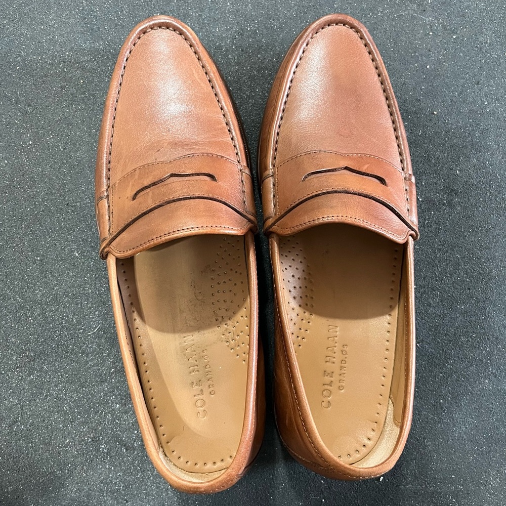 Cole Haan Brown Leather Slip-On Loafers
